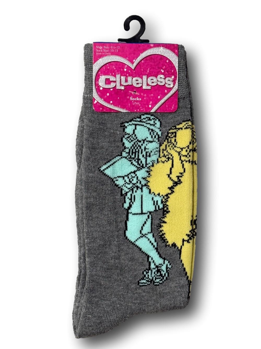3/$20 Clueless Movie Funny Novelty Crew Socks - NWT
